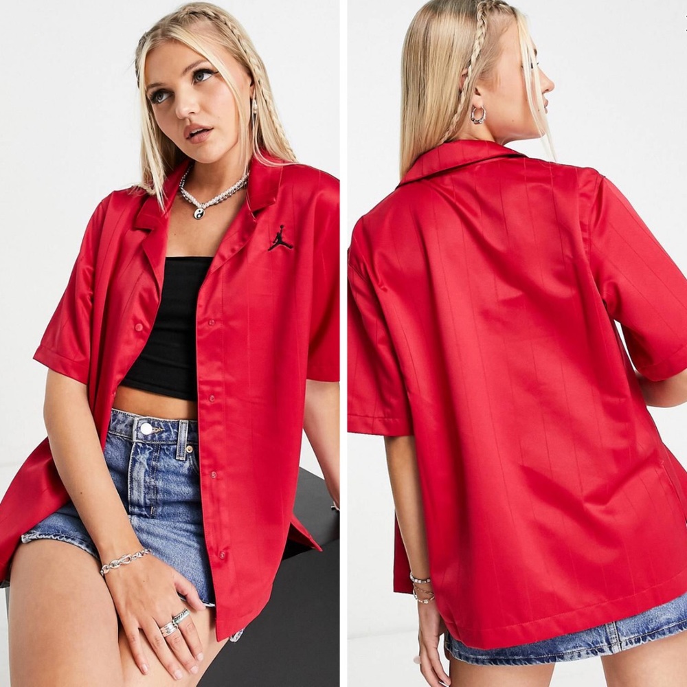 Women’s Jordan’s Heritage Revere Collar Shirt Size Small